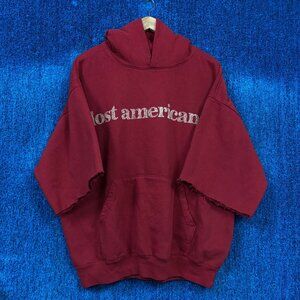 Machine Gun Kelly Lost Americans Red Oversized Hoodie Size Extra Large